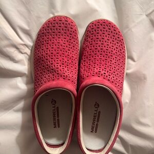 Merrell Vibrant Red Perforated Slip-Ons